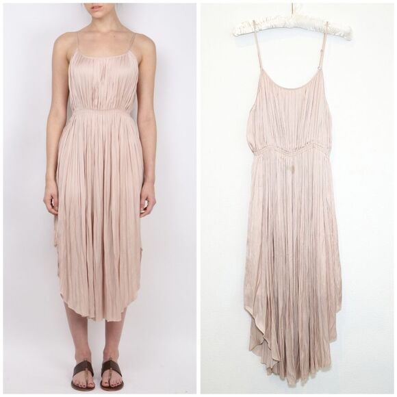 Ulla Johnson Dresses & Skirts - Ulla Johnson Luella Midi Satin Dress in Rose